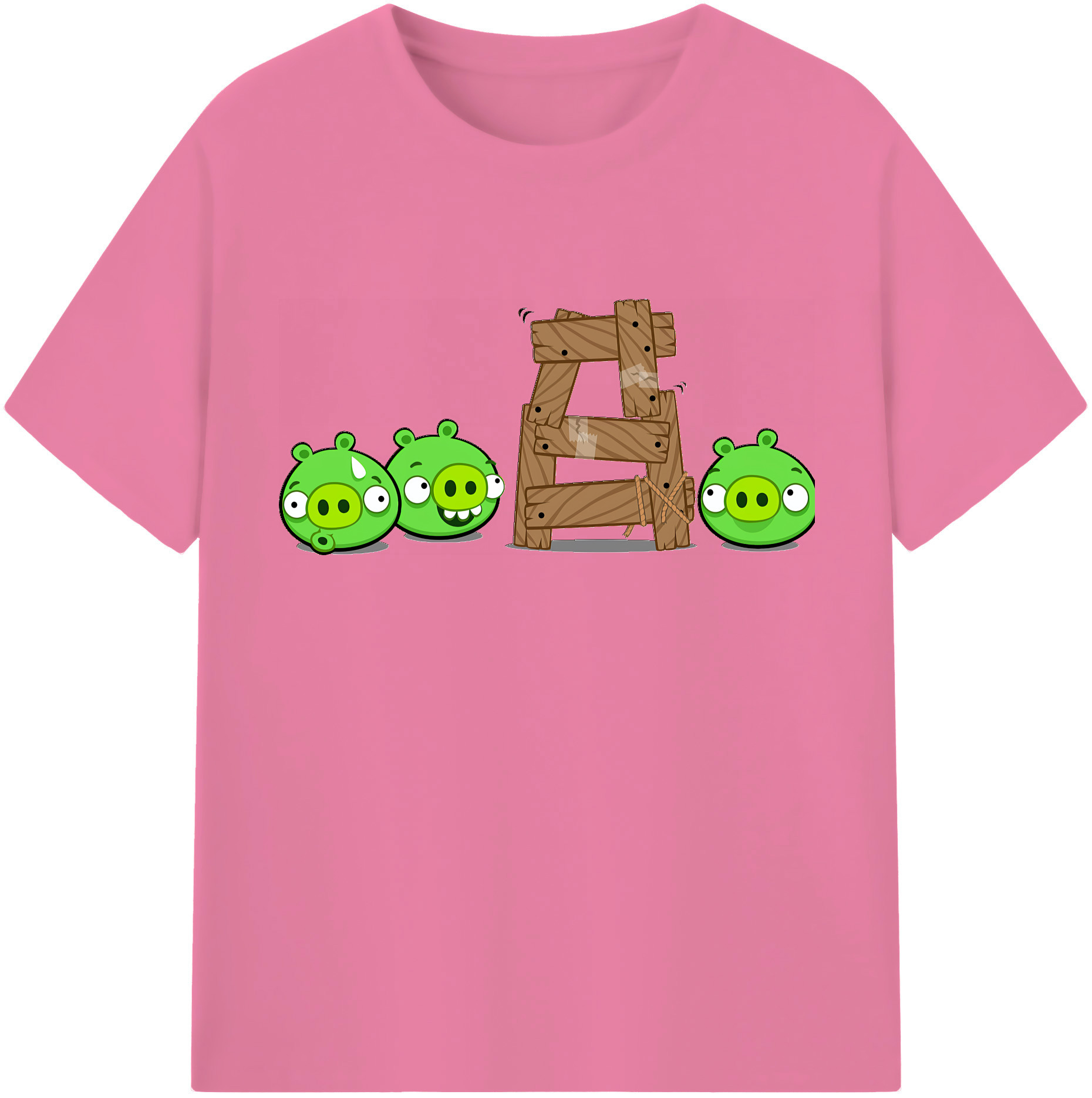 （画像用） Angry Birds アングリーバード 綿100％半袖Tシャツ（フロントプリント）